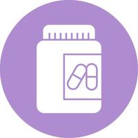 Pill Glyph Circle Icon vector