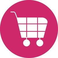 Shopping Cart Glyph Circle Icon vector