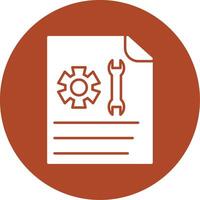 Technical Support Glyph Circle Icon vector