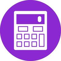 Calculator Glyph Circle Icon vector