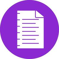 Notebook Glyph Circle Icon vector