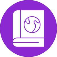 Encyclopedia Glyph Circle Icon vector