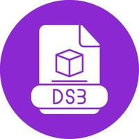 3ds Glyph Circle Icon vector