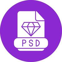 Psd Glyph Circle Icon vector