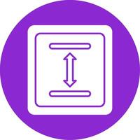 Between Glyph Circle Icon vector