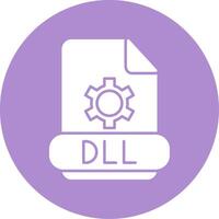 Dll Glyph Circle Icon vector