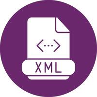 Xml Glyph Circle Icon vector