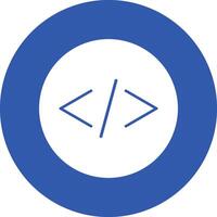 Coding Glyph Circle Icon vector