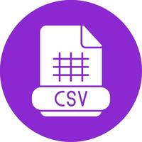 csv glifo circulo icono vector