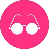 Eyeglasses Glyph Circle Icon vector