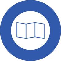 Map Glyph Circle Icon vector