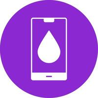 Water Drop Glyph Circle Icon vector