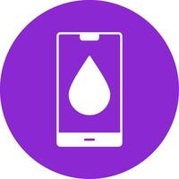 Water Drop Glyph Circle Icon vector