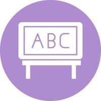 Presentation Glyph Circle Icon vector