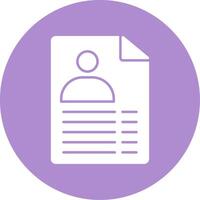 Document Glyph Circle Icon vector