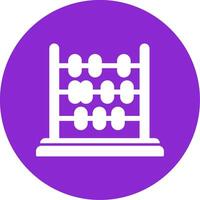 Abacus Glyph Circle Icon vector