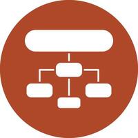 Hierarchical Structure Glyph Circle Icon vector