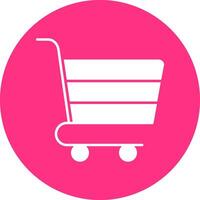 icono de círculo de glifo de carrito de compras vector