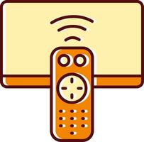 Remote filled Sliped Retro Icon vector