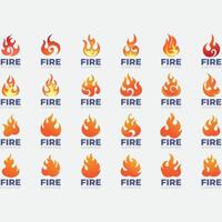 collection of fire logos vector