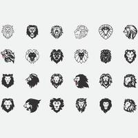 collection of lion logos vector