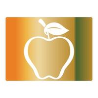 Gradient color apple background vector