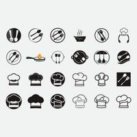 collection of coking logos vector