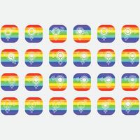 collection of gender logos vector