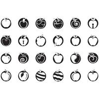 icono haz logo vector manzana