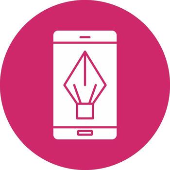 sólido circulo icono vector