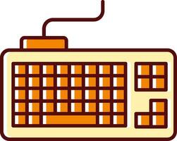 Keyboard filled Sliped Retro Icon vector