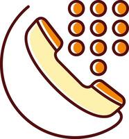 Dial filled Sliped Retro Icon vector