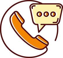 Contact filled Sliped Retro Icon vector