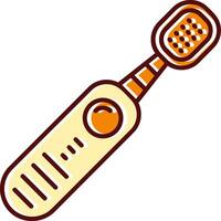 Electric toothbrush filled Sliped Retro Icon vector