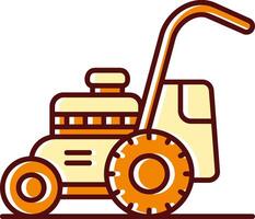 Mower filled Sliped Retro Icon vector