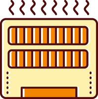 Heater filled Sliped Retro Icon vector