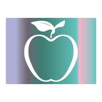 Gradient color apple background vector