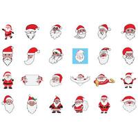 collection of Santa Claus  logos vector
