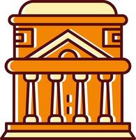 Pantheon filled Sliped Retro Icon vector