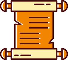 Papyrus filled Sliped Retro Icon vector