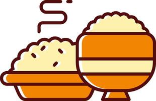 Meal filled Sliped Retro Icon vector