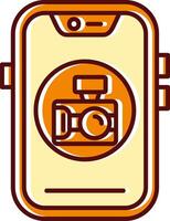 Camera filled Sliped Retro Icon vector