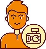 Camera filled Sliped Retro Icon vector