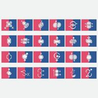 collection of gender logos vector