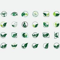 vector image illustration of a collection of leaf logos