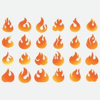 collection of fire logos vector