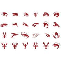 collection of lobster logos vector