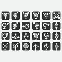 collection of gender logos vector