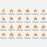 colección de fuego logos vector