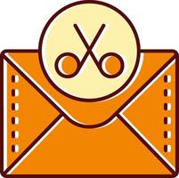 Scissor filled Sliped Retro Icon vector